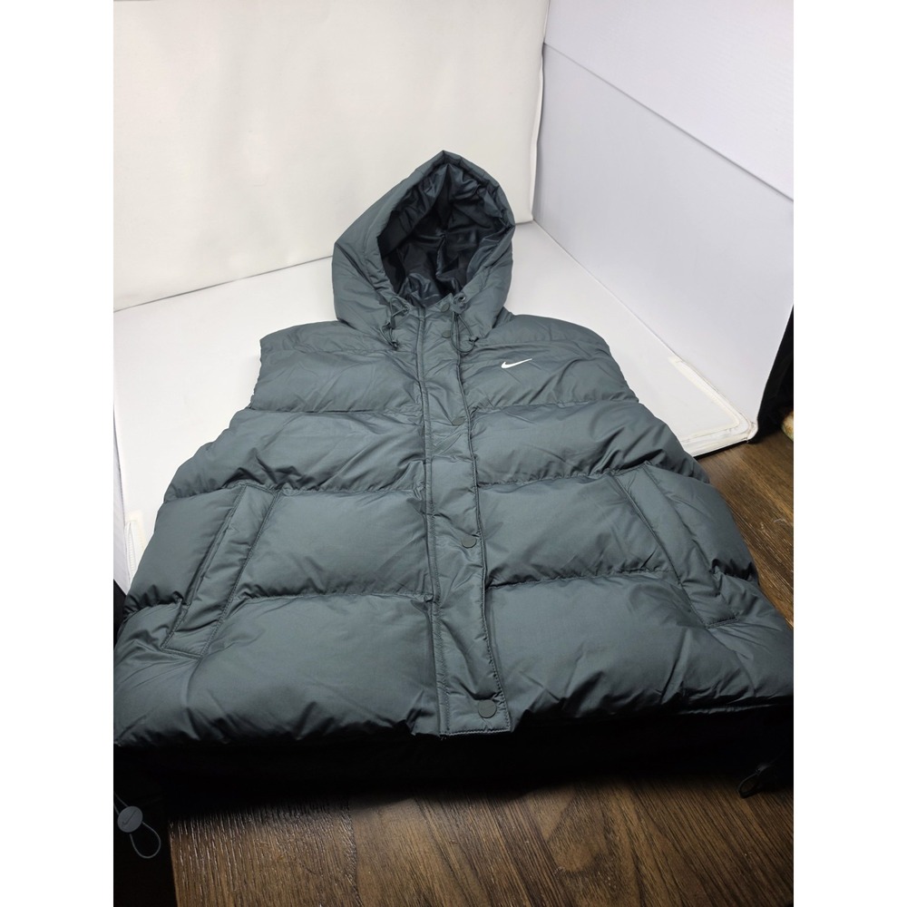 Nike Sportswear Women Puffer Therma Fit Hooded Vest Size M Black FZ5886-010